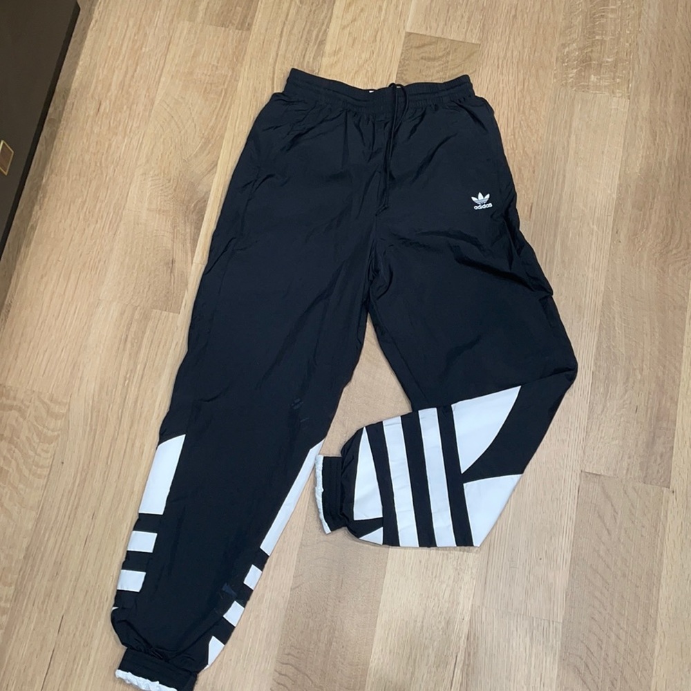 Black adidas track pants
